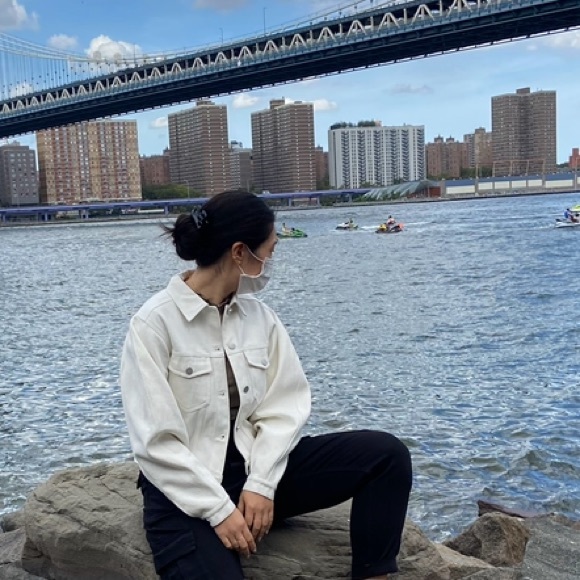 Oak and Fort , white denim jacket, women’s S/P - Picture 4 of 8